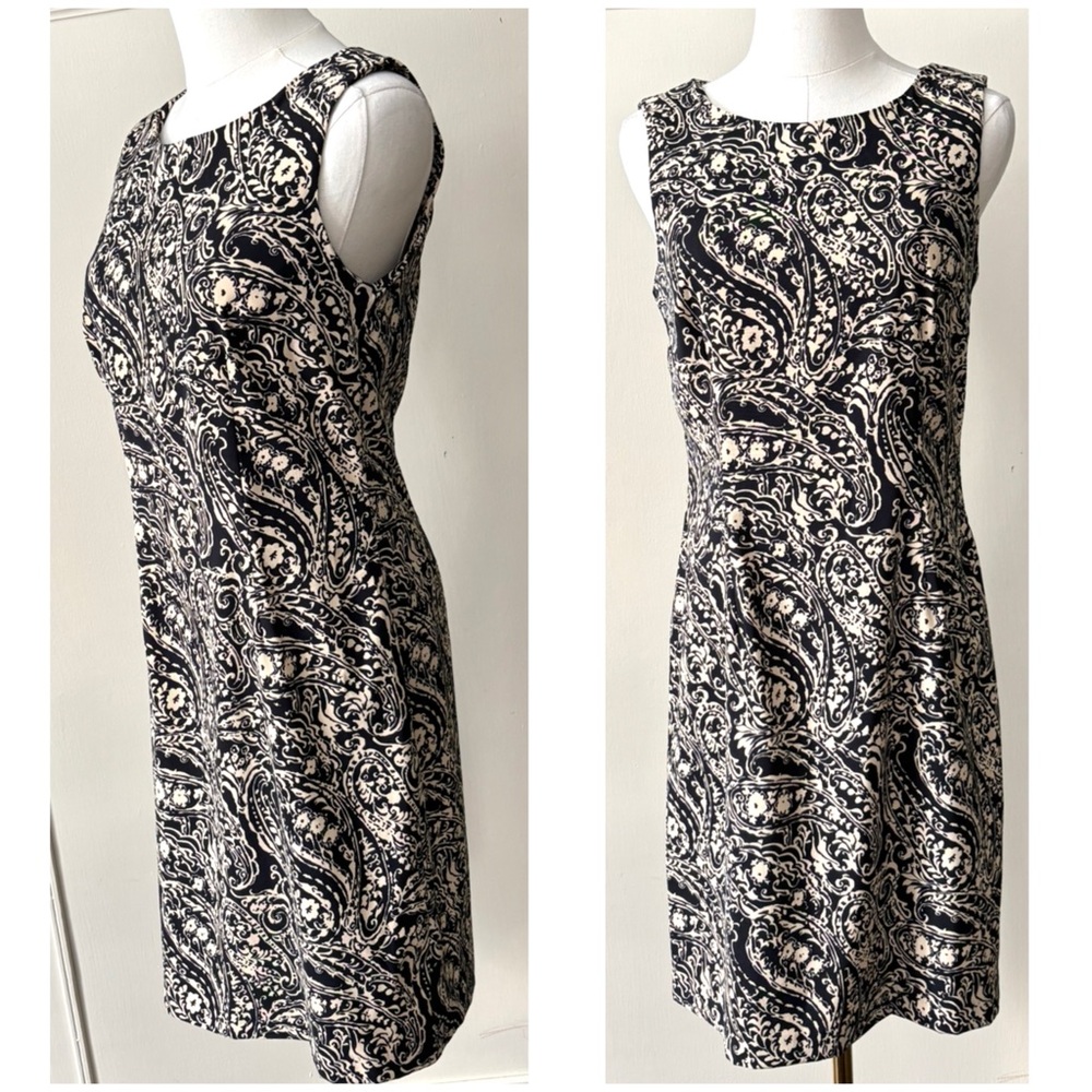 Women’s Connected Apparel Contemporary‎ Black & Cream Fitted Modern Print Dress